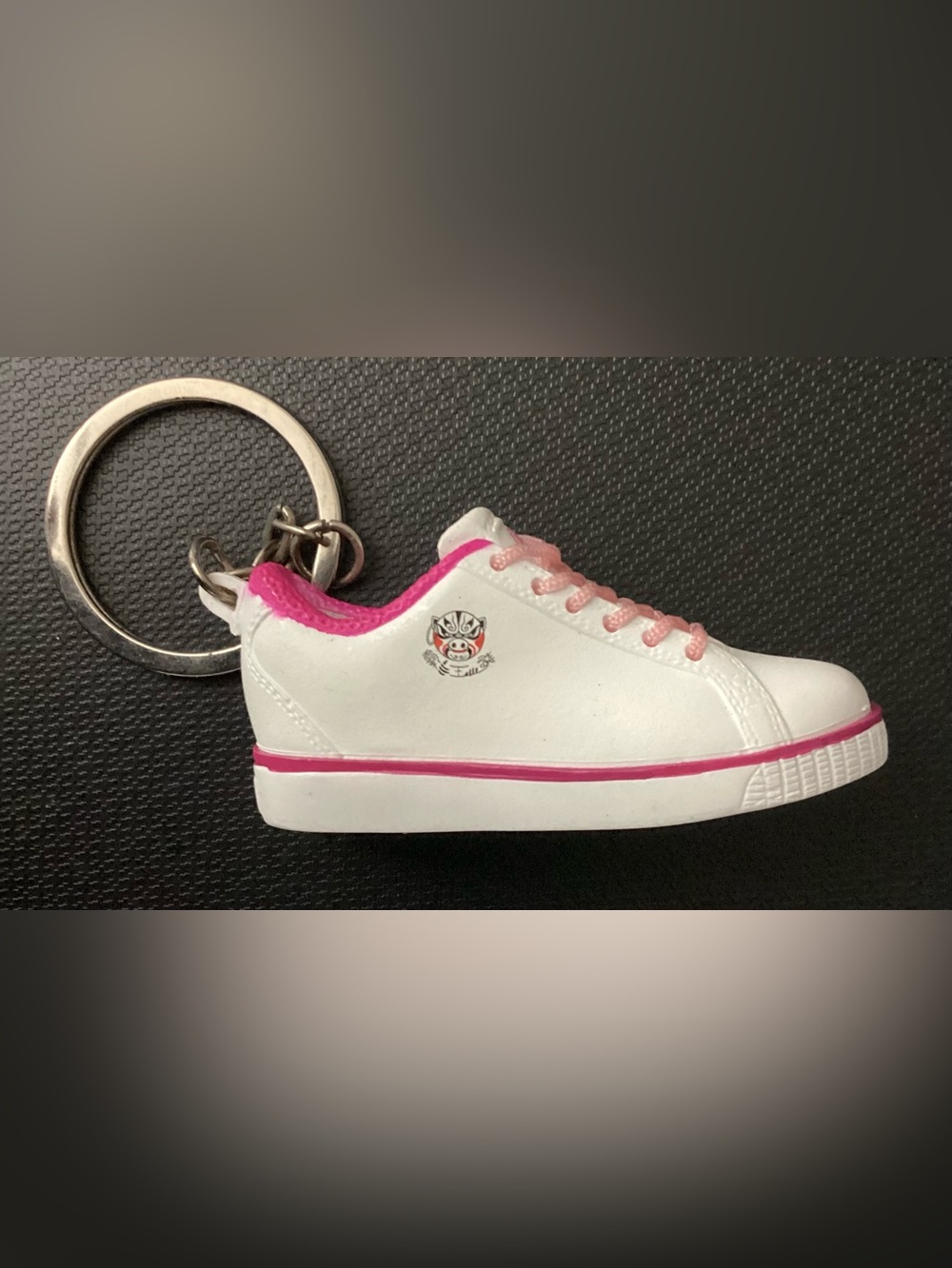 3D Mini White Low- Top Sneaker Keychain Collectible Gift for Sneakerhead Lovers